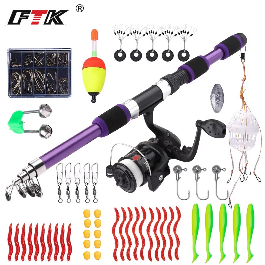 Fishing Rod Spinning - FTK 1.8M Portable filature canne à