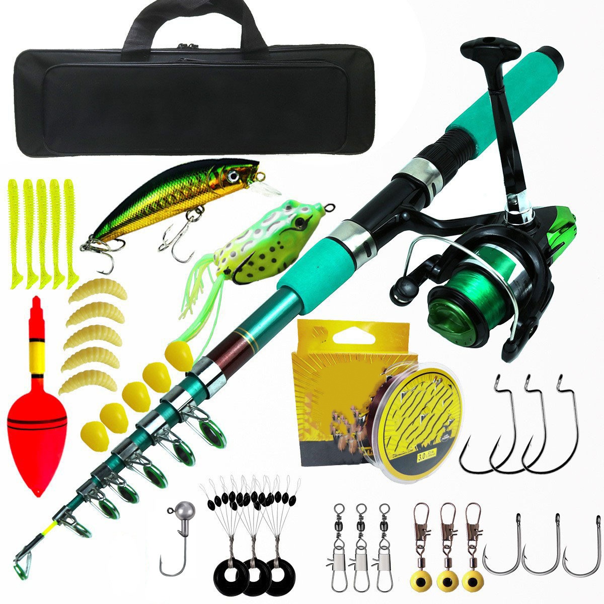 Kit Combo Canne à Pêche Télesc - Fishing Rod Spinning avis et prix